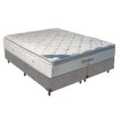 Freedom King Ortobom Viscoelástico D33 e Box Cinza de Madeira