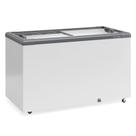Freezer Horizontal 395 Litros 1,37m 2 Tampas de Vidro GHD-400 CZ Cinza Gelopar - Rodízios 0C a +7C e -16C a -20C