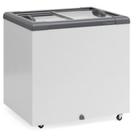 Freezer Plano Vidro Reto Deslizante com LED GHD200L Cinza Gelopar 220V
