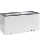 Freezer Plano Vidro Reto Deslizante Com Led Ghd500l Cinza Gelopar 220V