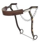 Freio Flat Leather Noseband Hackmore Floral Boots Horse 38170