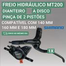 Freio Hidráulico Freio Hidráulico Shimano MT200 Shimano Dianteiro 1700mm
