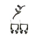 Freio V-Brake com Maçaneta em Nylon Preto Completo com Cabos e Conduites Freio V-Brake com Maçaneta em Nylon Preto Completo com Cabos e Conduites