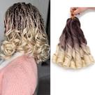 French Curl Braiding Hair TUVOJALE 30 cm, 8 pacotes sintéticos French Curl Braiding Hair TUVOJALE 30 cm, 8 pacotes sintéticos