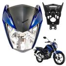 Frente Farol Completo Suporte Aranha Titan 160 2022 a 2024 Azul Twister Metálico Stylu