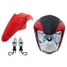 Frente Farol Paralama 2 Piscas Titan 160 2022 a 2024 Vermelho Marrakesh Stylu