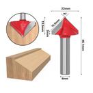 Fresa Em V Desbaste 6x22X90 Corte Madeira Cnc Router Tupia