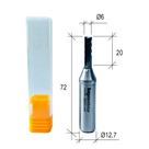 Fresa Router CNC Corte Ø6 x AC 20mm x H Ø12,7mm x 3 Cortes
