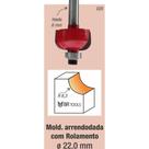 Fresa Tupia Borda Meia Cana Rolamentada 22mm Haste 6mm Fresa Tupia Borda Meia Cana Rolamentada 22mm Haste 6mm