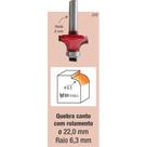 Fresa Tupia Canto Arredondado Rolamentada raio 6,3mm Haste 6mm Fresa Tupia Canto Arredondado Rolamentada raio 6,3mm Haste 6mm