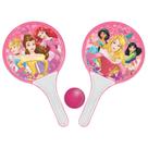 Frescobol Princesas Disney Infantil Com Duas Raquetes E Bola Rosa Para Praia