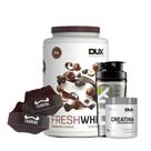 Fresh Whey Isolado Hidro Belga 900g Creatina Luva + Coqueteleira Dux