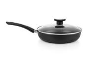 Frigideira 24cm Com tampa de Vidro Alumi-Aço Linha Premium J4TECH Alumínio Antiaderente Teflon Ultra Resistente Frigideira 24cm Com tampa de Vidro Alumi-Aço Linha Premium J4TECH Alumínio Antiaderente Teflon Ultra Resistente