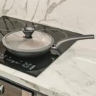 Frigideira a Indução Com Tampa Antiaderente Granito Cinza Ø28cm