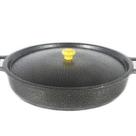 Frigideira Alumínio Fundido Craqueada Alça Meia Lua 40cm