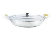 Frigideira Alumínio Fundido Polida Alça Madeira Trad 36cm