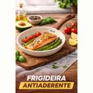 Frigideira Antiaderente 24cm com Revestimento Cerâmico Cabo Soft Touch Durável Não Gruda Compatível com Fogão a Gás Elétrico Indução e Cooktop