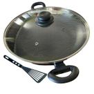 Frigideira Antiaderente 32cm Super Teflon 7 Camadas Tampa de Vidro Temperado