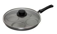 Frigideira Antiaderente 4 ovos Hamburguer panqueca com tampa - Oliveira
