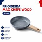 Frigideira Antiaderente Cerâmico Max Chefe Wood 20cm Cinza