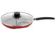 Frigideira Antiaderente Multiflon de Alumínio com Tampa Breakfast Vermelha 26cm