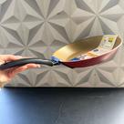 Frigideira antiaderente Tramontina vermelha para cozinha cabo longo para ovo fritura carne fritadeira frigidera grande Frigideira antiaderente Tramontina vermelha para cozinha cabo longo para ovo fritura carne fritadeira frigidera grande