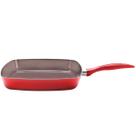 Frigideira Bistequeira Grill Brinox Ceramic Life Smart 24x22x3cm 1,35l Vermelho Brinox