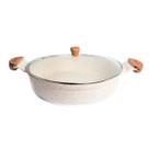 Frigideira Branca Antiaderente Marmorizada Javali AM 30cm