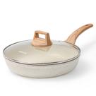 Frigideira CAROTE Antiaderente 20cm com Tampa - Granito Branco