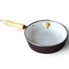 Frigideira Cerâmica Branca Antiaderente 22cm 1,7L Cereja Tampa De Vidro