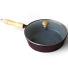 Frigideira Cerâmica Cinza Antiaderente 22cm 1,7L Cereja Tampa De Vidro