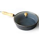 Frigideira Cerâmica Cinza Antiaderente 22cm 1,7L Preto Tampa De Vidro