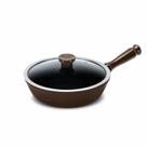 Frigideira Clear Tampa de Vidro 24 cm 1,8 L Indução Chocolate Ceraflame