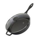 Frigideira De Ferro Fundido Com Tampa De Vidro 26 Cm Cabo de Ferro