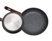 Frigideira de indução antiaderente 24 cm ceramica cor cinza