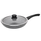 Frigideira de Indução com Tampa Vidro 24cm Granilite Cinza