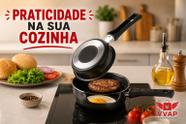 Frigideira Dupla Hamburgueira e Omeleteira Antiaderente 14cm Vermelha Frigideira Dupla Hamburgueira e Omeleteira Antiaderente 14cm Vermelha