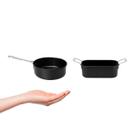 Frigideira e Travessa Mini Inox Preto Couvert Servir Entrada