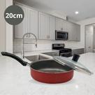 Frigideira Enjoy Reta 20cm ou 24cm com Tampa de Vidro Fazer Comida elegante Cozinha