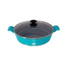 Frigideira Estilo na cor Azul Turquesa Antiaderente Cerâmica Javali Aa30cm