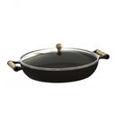 Frigideira Ferro Fundido Alças Madeira 2,5 Litros 28 Cm