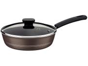 Frigideira funda com tampa sicilia 24cm 2,5l avelã tramontina