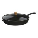 Frigideira Gourmet Cabo Ferro Tampa Vidro Libaneza 30 Cm