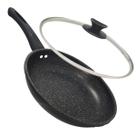 Frigideira Granilite Preta Antiaderente Indução 24cm com Tampa