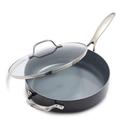 Frigideira GreenPan Valencia Pro anodizada rígida de 4,5 L com tampa