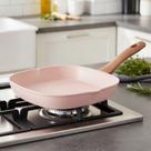 Frigideira Grelha Antiaderente 24cm Quartzo Mimo Style Cerâmica Grill Para Fogão de Indução