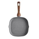 Frigideira Grill 24cm Indução Revestimento Cerâmico Antiaderente Fundo Triplo Bravia Cookware