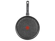 Frigideira Grill Antiaderente Rochedo de Alumínio Chapa Ondulada Stone Pro Preto e Cinza 30cm
