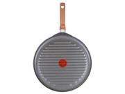 Frigideira Grill Antiaderente Rochedo de Alumínio Ondulada Natural Stone Cinza Claro 30cm