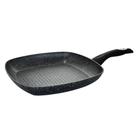 Frigideira Grill de Indução Antiaderente Cerâmica Bistequeira Preto 28cm - Casambiente